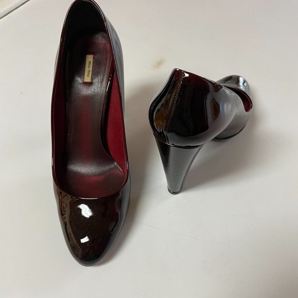 MIU MIU VERNICE SFUMATA HIGH HEELS size 39 - Picture 2 of 2